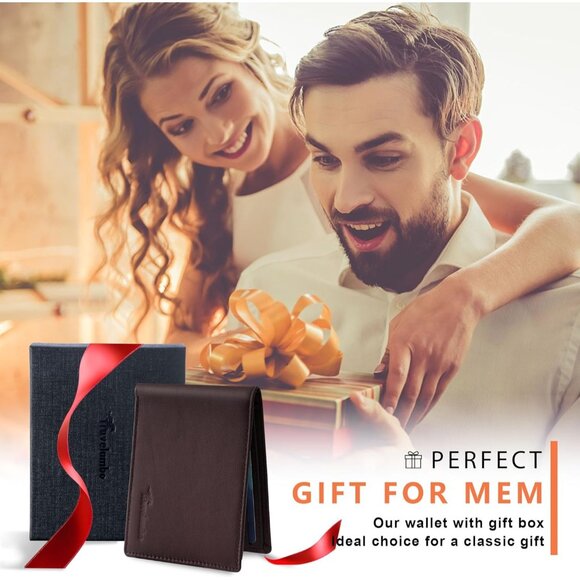 ⚡Travelambo Men Oil Wax Ochre Genuine Leather Handmade Bifold Stylish Wallets - Picture 7 of 9